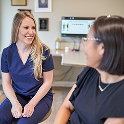 Dr. Black in a consultation with a patient
